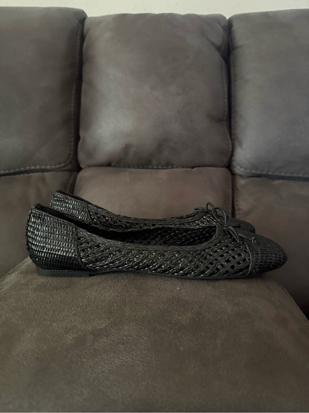 Rachel Black Woven Ballet Flats - Classic Women's Slip-On